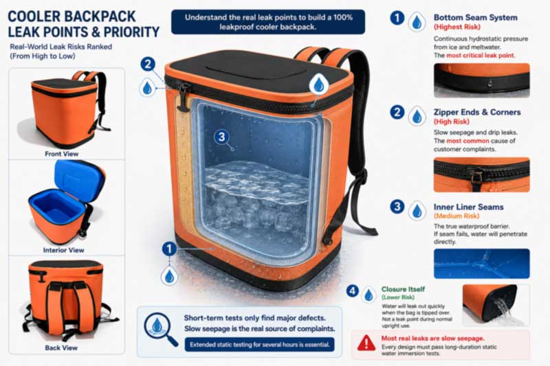 Auslaufsicherer Kühlrucksack-Hersteller: Geschweißte vs. genähte Nähte